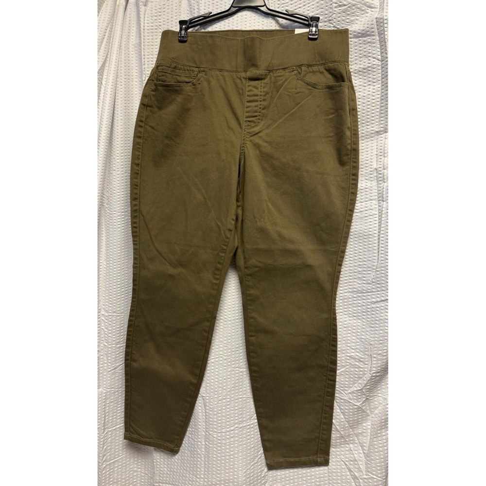 FTF Fashion to Figure Women's SZ 0/XL Olive green Jeggings NWT Flat Front Tapper